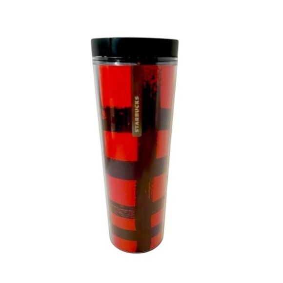 NEW Starbucks Red Plaid Travel Tumbler - Picture 1 of 4